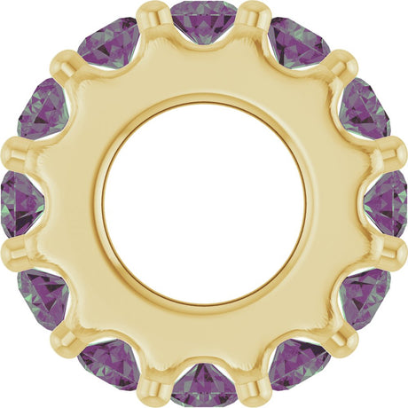 14K Yellow Gold Lab-Grown Alexandrite Spacer Charm/Pendant