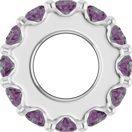 14K White Gold Lab-Grown Alexandrite Spacer Charm/Pendant