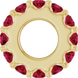 18K Yellow Gold-Plated Sterling Silver Lab-Grown Ruby Spacer Charm/Pendant