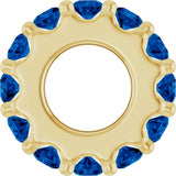 14K Yellow Gold Lab-Grown Blue Sapphire Spacer Charm/Pendant