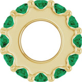 14K Yellow Gold Natural Emerald Spacer Charm/Pendant
