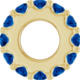 14K Yellow Gold Natural Blue Sapphire Spacer Charm/Pendant