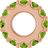 14K Rose Gold Natural Peridot Spacer Charm/Pendant