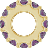 14K Yellow Gold Lab-Grown Alexandrite Spacer Charm/Pendant