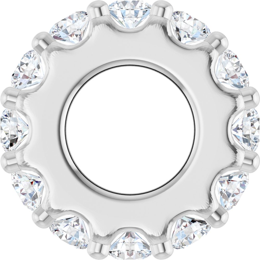 Sterling Silver 1/3 CTW Natural Diamond Spacer Charm/Pendant