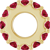 14K Yellow Gold Lab-Grown Ruby Spacer Charm/Pendant
