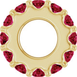 14K Yellow Gold Natural Ruby Spacer Charm/Pendant