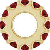 14K Yellow Gold Natural Mozambique Garnet Spacer Charm/Pendant