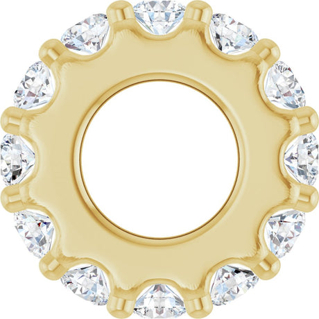 14K Yellow Gold Natural White Sapphire Spacer Charm/Pendant