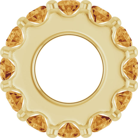 14K Yellow Gold Natural Citrine Spacer Charm/Pendant