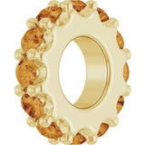 14K Yellow Gold Natural Citrine Spacer Charm/Pendant