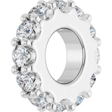 Sterling Silver 1/3 CTW Natural Diamond Spacer Charm/Pendant