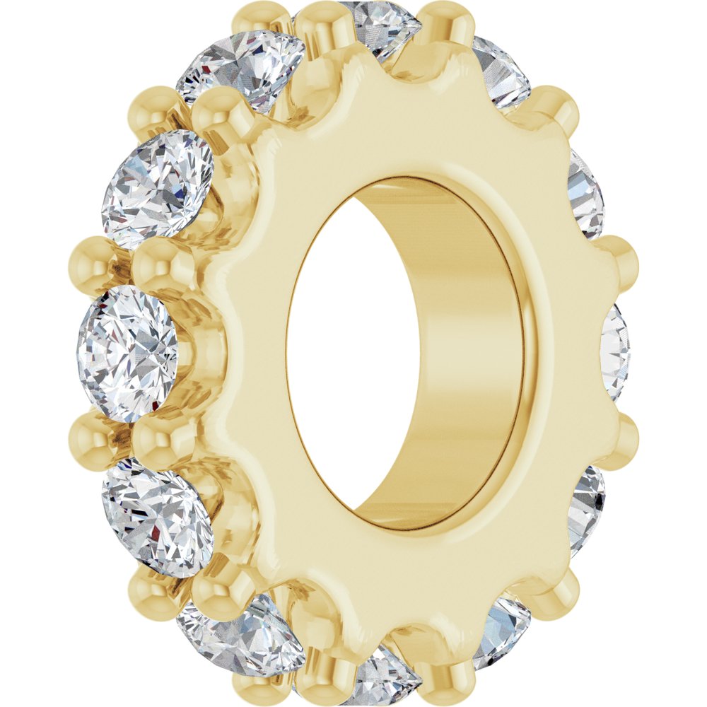 14K Yellow Gold 1/3 CTW Natural Diamond Spacer Charm/Pendant