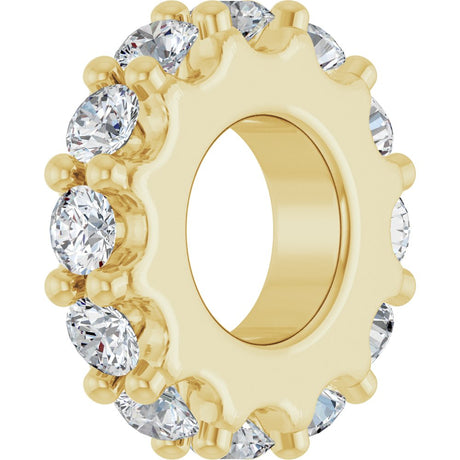 14K Yellow Gold 1/3 CTW Natural Diamond Spacer Charm/Pendant