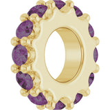 14K Yellow Gold Lab-Grown Alexandrite Spacer Charm/Pendant
