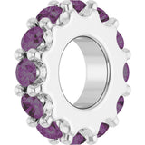 14K White Gold Lab-Grown Alexandrite Spacer Charm/Pendant