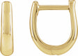 14K Yellow Gold Hinged 10 mm Hoop Earrings