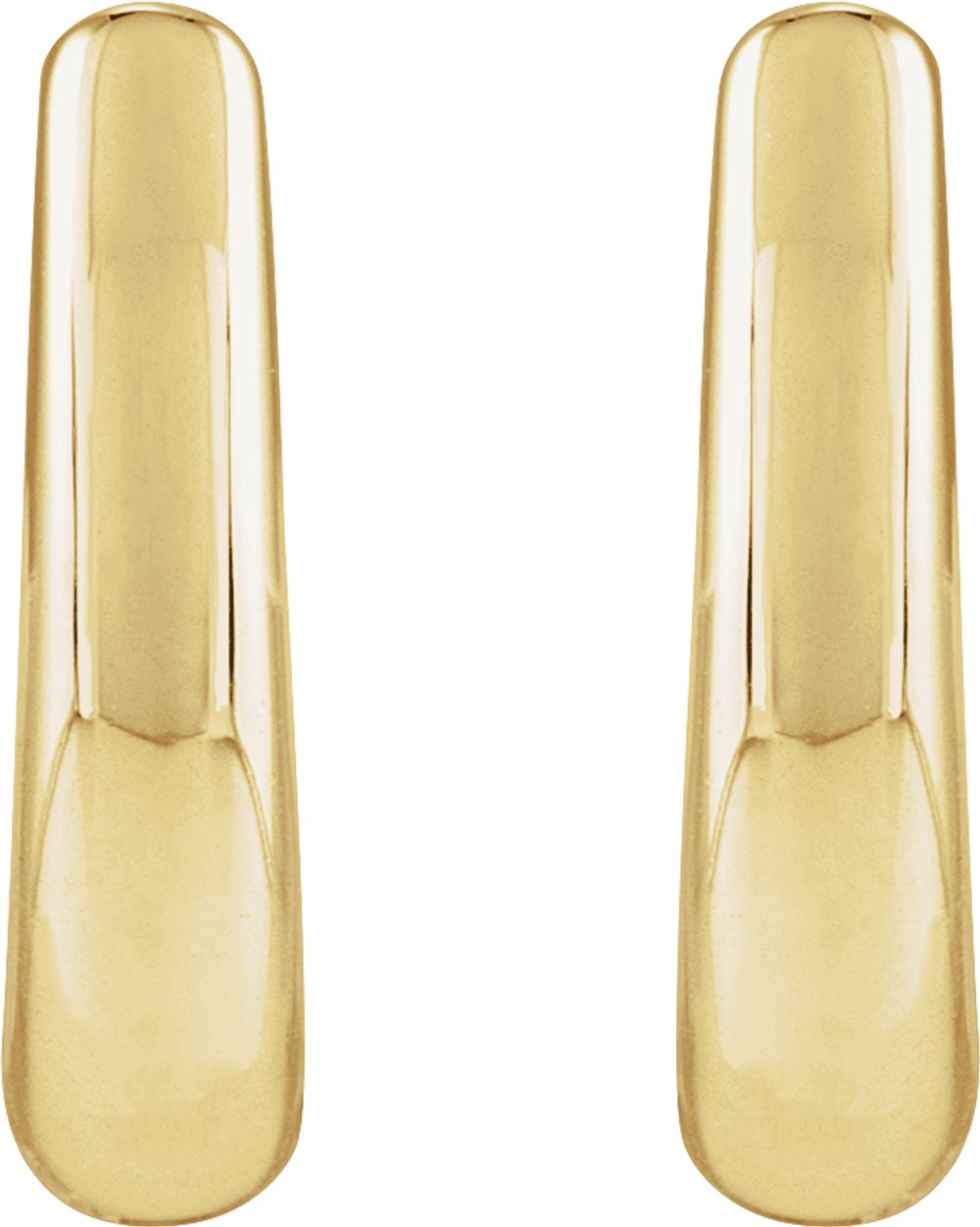 14K Yellow Gold Hinged 10 mm Hoop Earrings