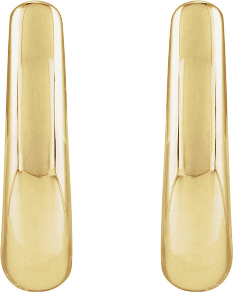 14K Yellow Gold Hinged 10 mm Hoop Earrings