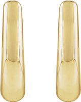 14K Yellow Gold Hinged 10 mm Hoop Earrings