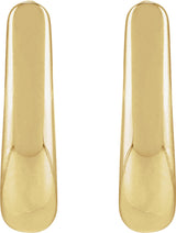 14K Yellow Gold Hinged 15 mm Hoop Earrings
