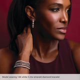 14K Yellow Gold 5 CTW Lab-Grown Diamond Line 7" Bracelet