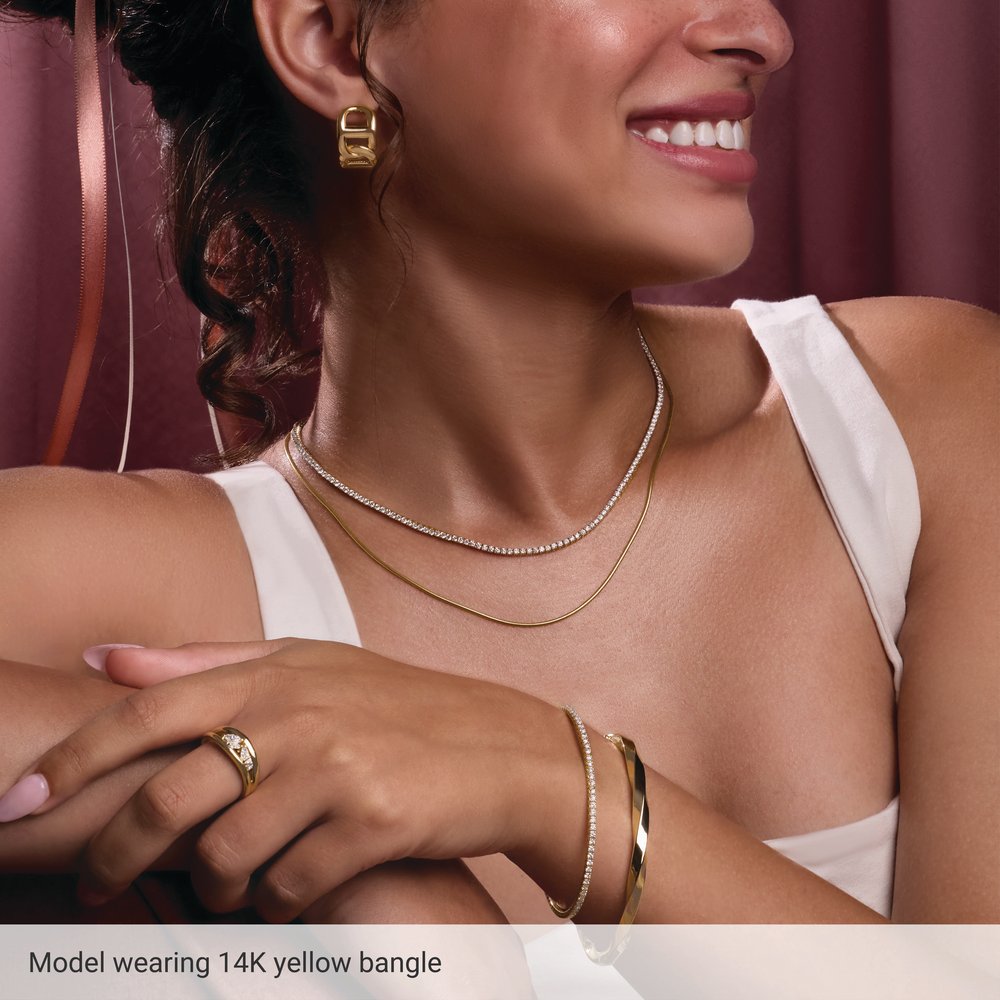 Sterling Silver Hinged Twisted 7" Bangle Bracelet