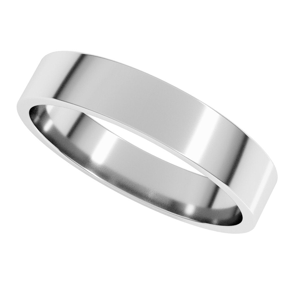 Sterling Silver 4.5 mm Flat Band Size 7.5