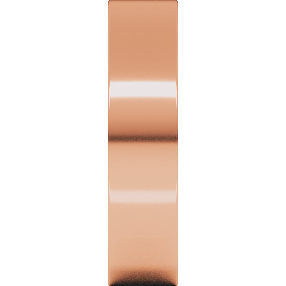 14K Rose Gold 5.5 mm Flat Band Size 13