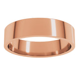 14K Rose Gold 5.5 mm Flat Band Size 13