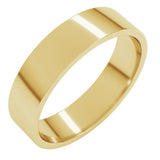 14K Yellow Gold 5.5 mm Flat Band Size 9