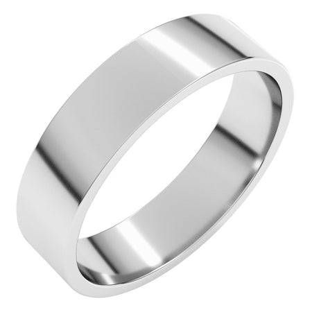 14K White Gold 5.5 mm Flat Band Size 7.5