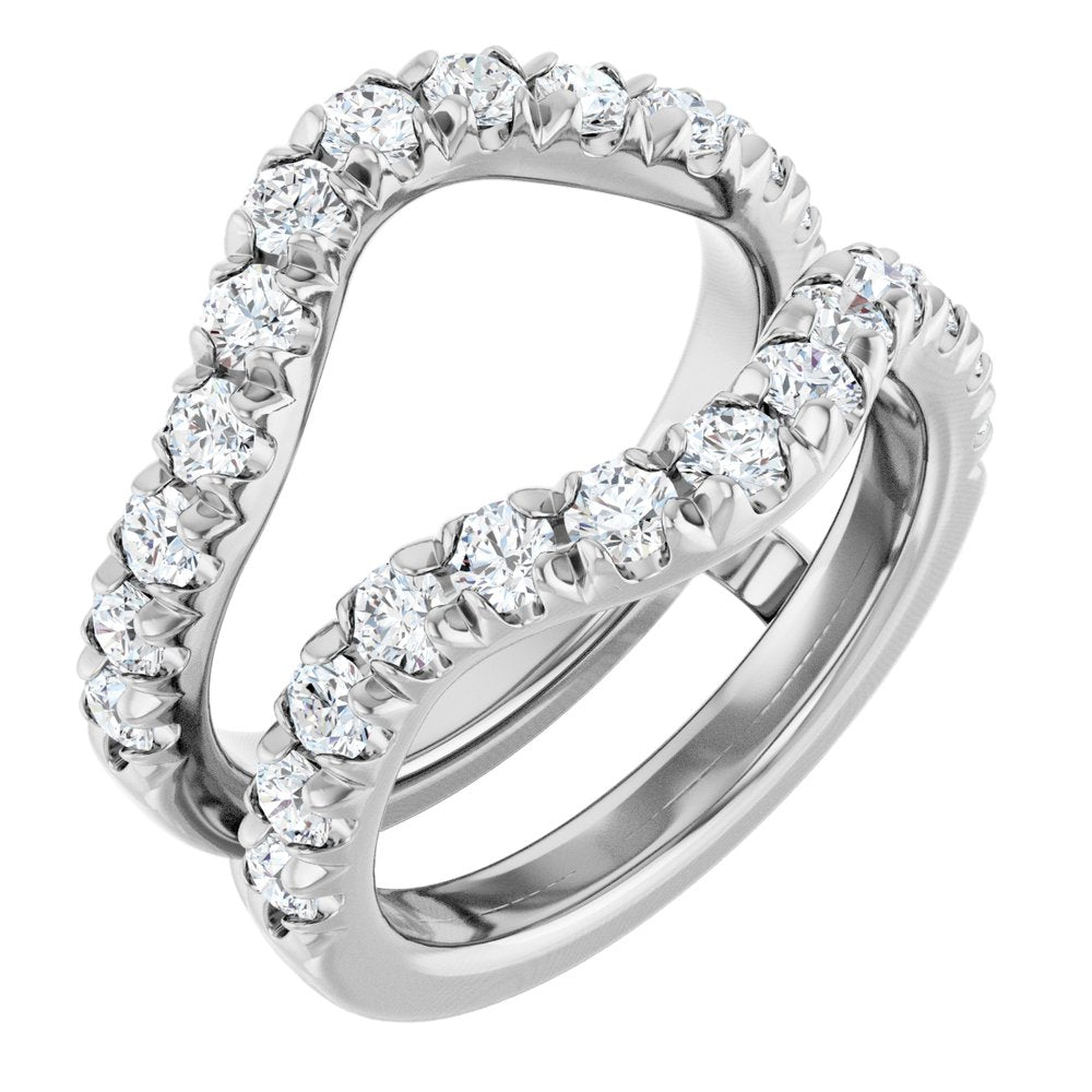 14K White Gold 1 1/2 CTW Lab-Grown Diamond Ring Guard