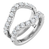 14K White Gold 1 1/2 CTW Lab-Grown Diamond Ring Guard