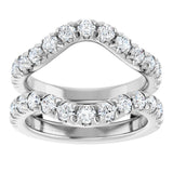 14K White Gold 1 1/2 CTW Lab-Grown Diamond Ring Guard