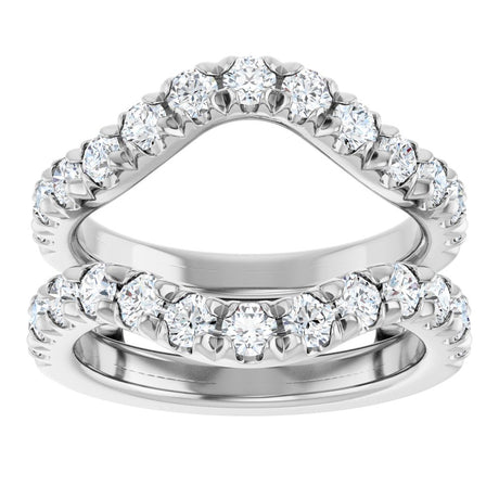 14K White Gold 1 1/2 CTW Lab-Grown Diamond Ring Guard