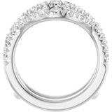 14K White Gold 1 1/2 CTW Lab-Grown Diamond Ring Guard