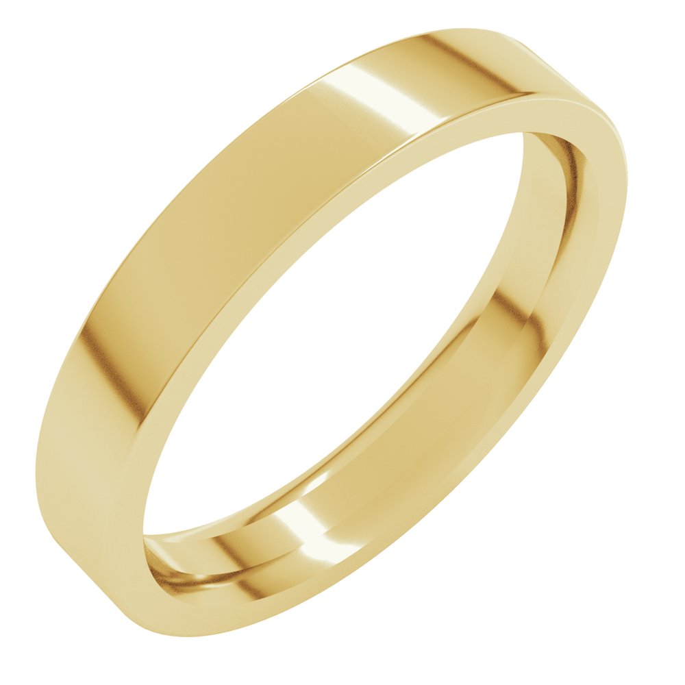 18K Yellow Gold 3.5 mm Comfort-Fit Flat Band Size 5.5