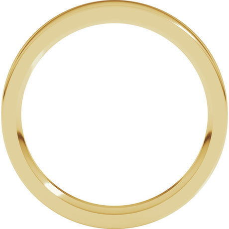 10K Yellow Gold 3.5 mm Comfort-Fit Flat Band Size 7