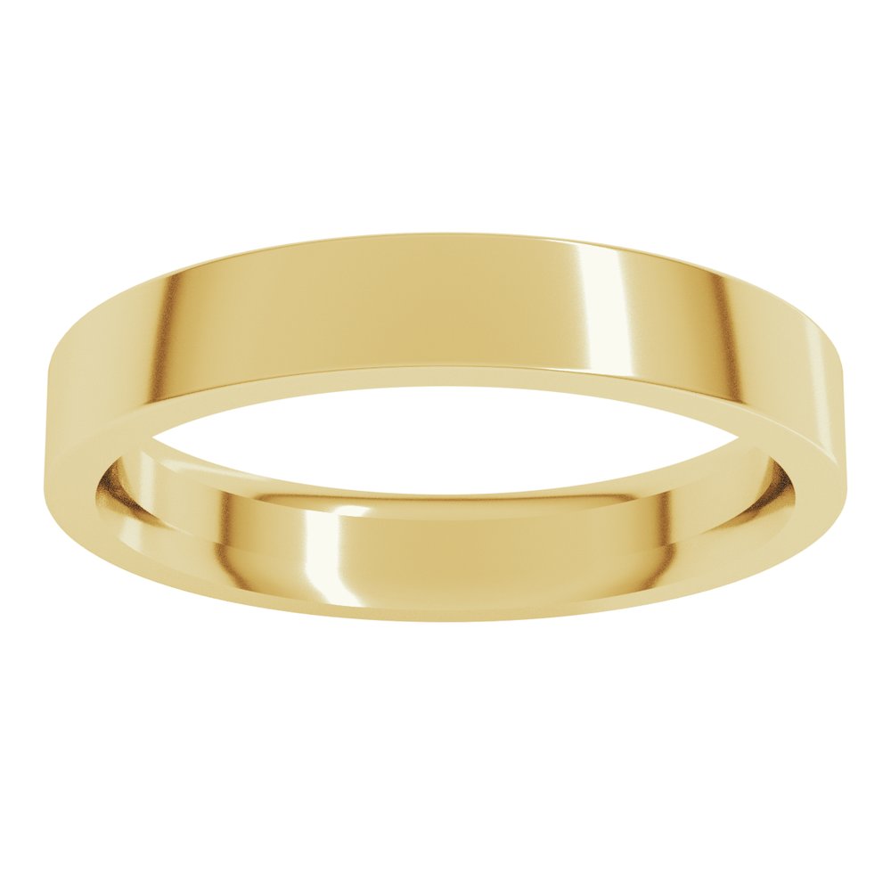18K Yellow Gold 3.5 mm Comfort-Fit Flat Band Size 5.5