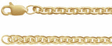 14K Yellow Gold-Filled 4 mm Cable 7" Chain