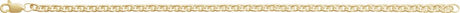 14K Yellow Gold-Filled 4 mm Cable 7" Chain