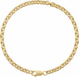 14K Yellow Gold-Filled 4 mm Cable 7" Chain