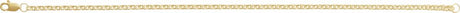 14K Yellow Gold-Filled 2.4 mm Cable 7" Chain