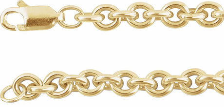 14K Yellow Gold-Filled 4.4 mm Cable 20" Chain