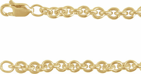 14K Yellow Gold-Filled 4 mm Cable 20" Chain