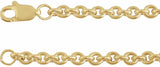 14K Yellow Gold-Filled 2.8 mm Cable 18" CHain