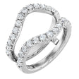 14K White Gold 7/8 CTW Lab-Grown Diamond Ring Guard