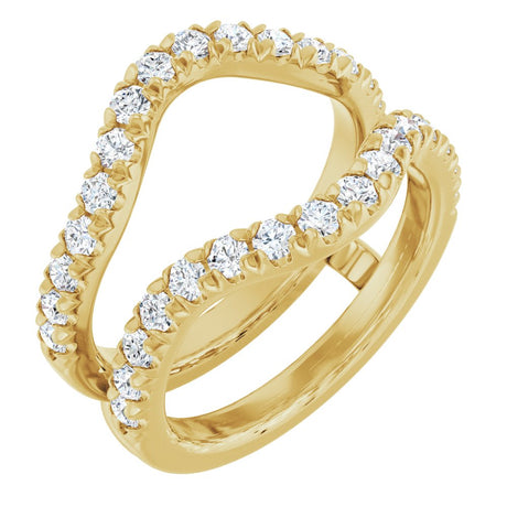 14K Yellow Gold 7/8 CTW Natural Diamond Ring Guard