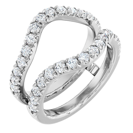 14K White Gold 7/8 CTW Lab-Grown Diamond Ring Guard